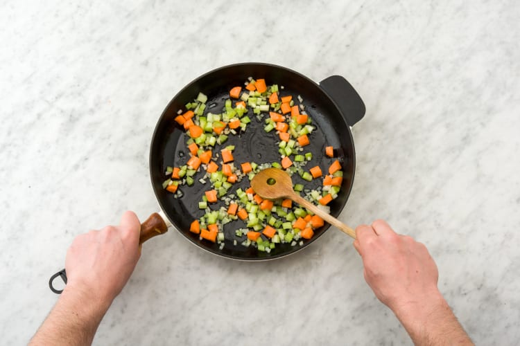 Cook the veggies