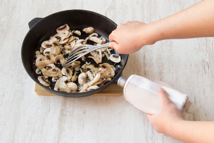 Cook the mushrooms