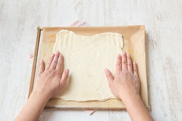 Par-bake the dough