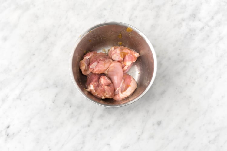 Coat the chicken
