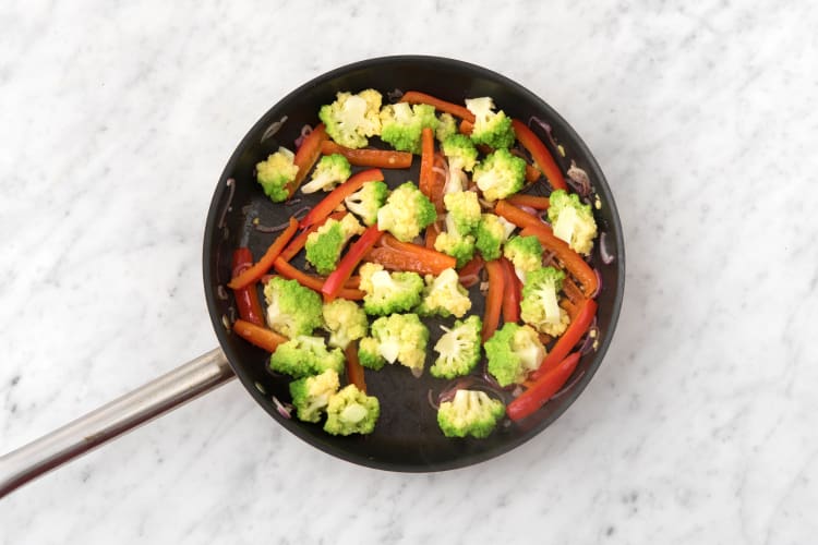 Pan fry veggies.