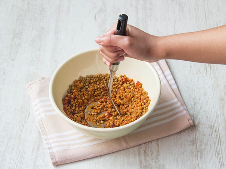 Mash the mixture