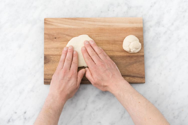 Par-bake the dough