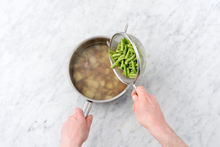 Cook the green beans