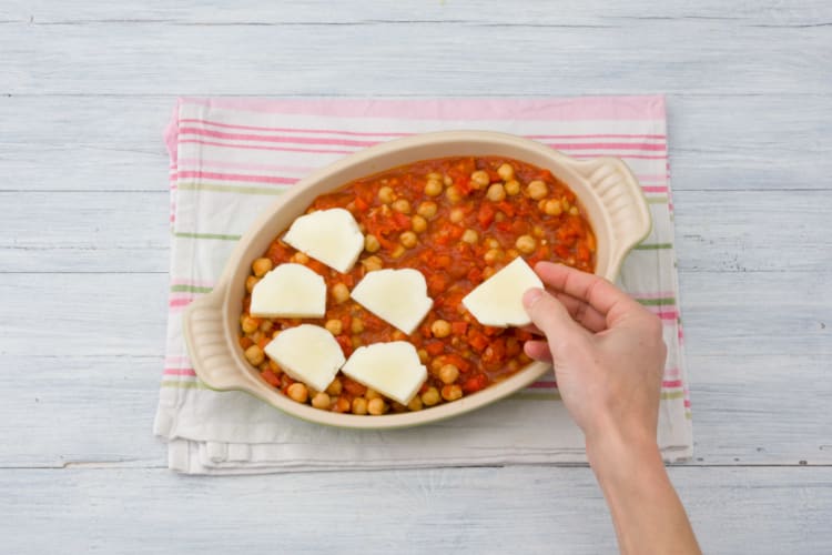 Place the haloumi slices on top