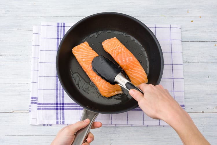 Cook the salmon