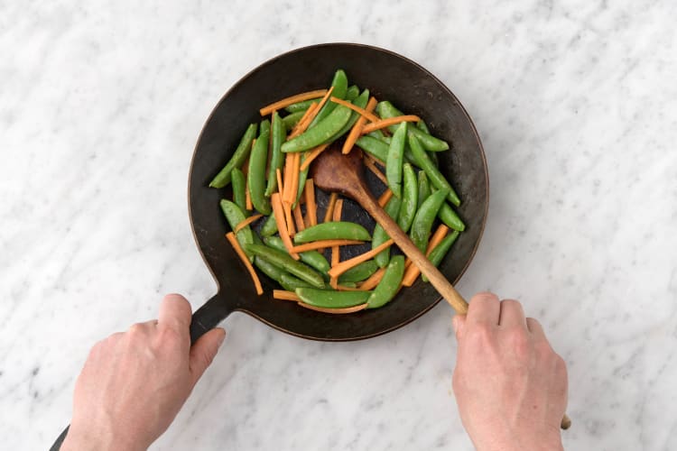 Cook the veggies