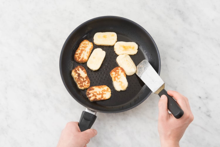 Halloumi anbraten