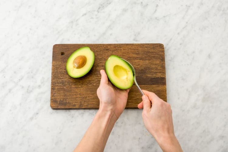 Prep Avocado and Dress Farro