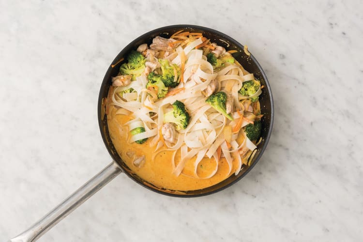 Make the Thai curry noodles