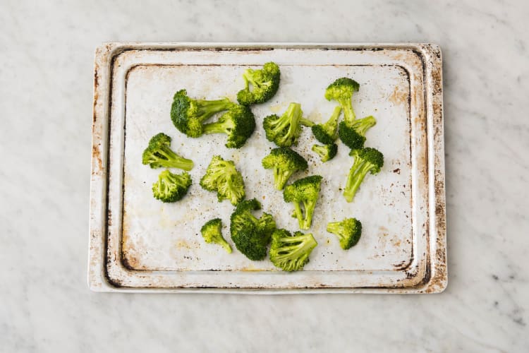 Roast Broccoli and Cook Rice