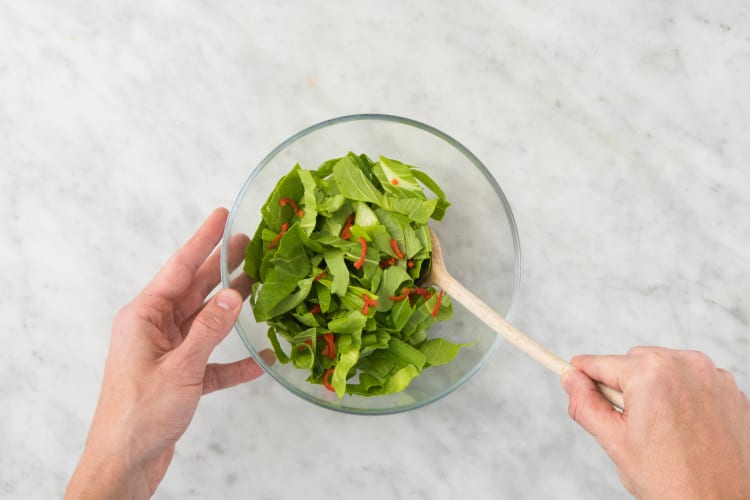 Cook Pork and Toss Salad