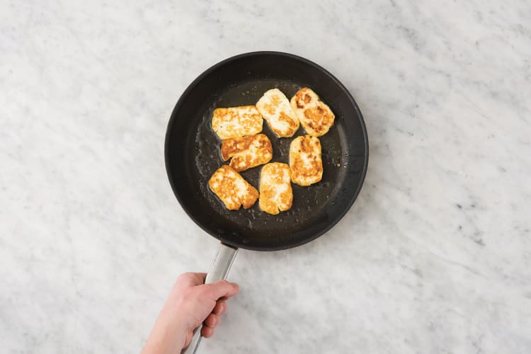 Cook the haloumi