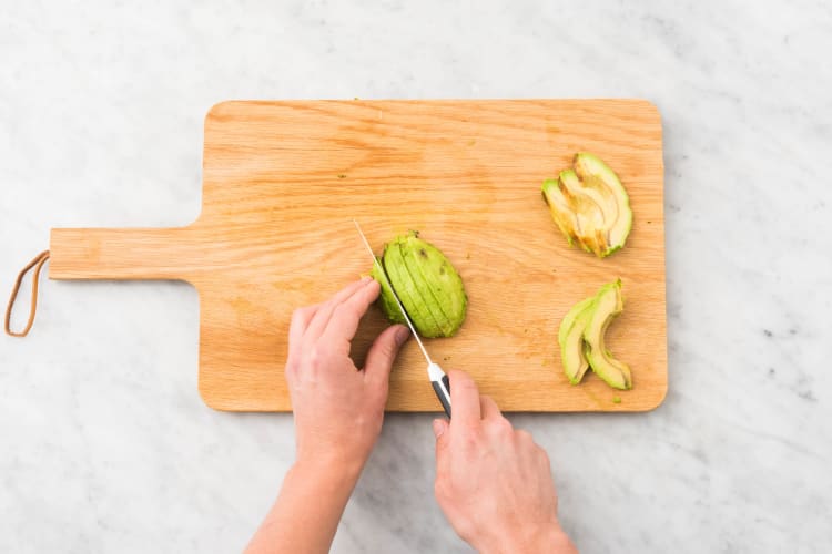 Prep Avocado and Dress Farro