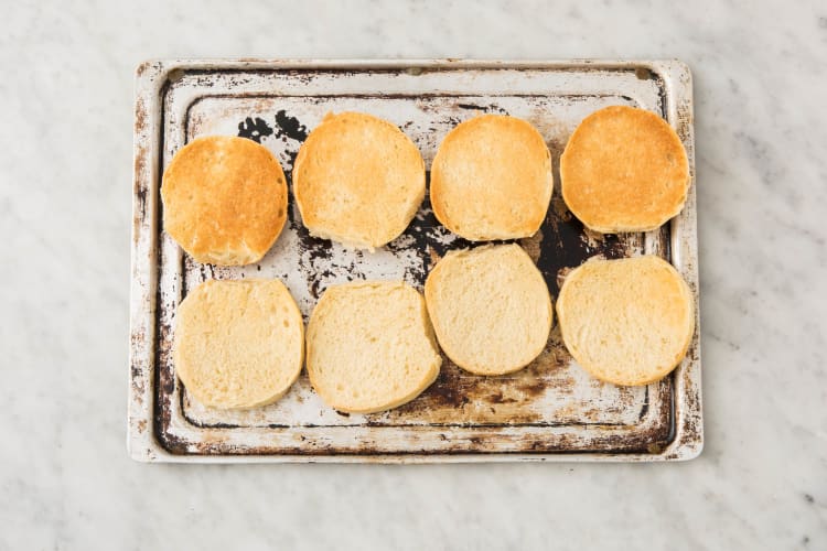 Toast Buns and Toss Salad