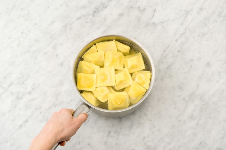 Cook Ravioli and Chorizo