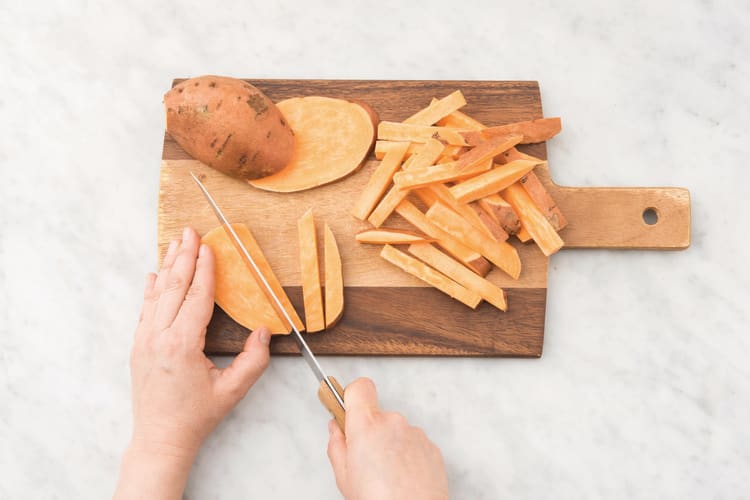 BAKE THE SWEET POTATO FRIES