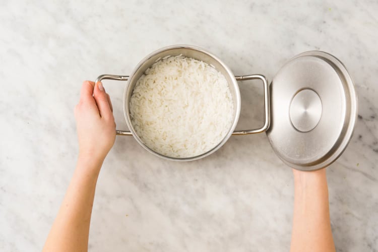 Preheat, Prep, and Cook Rice