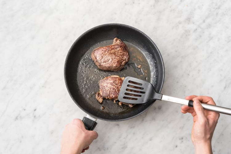 Cook Steak and Aromatics