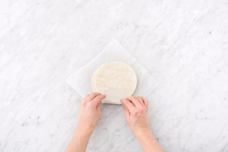 Toss Filling and Warm Tortillas