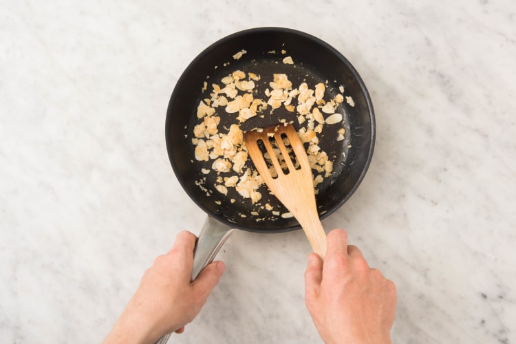 Toast Almonds and Cook Rice