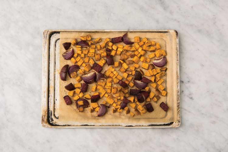 Roast the veggies