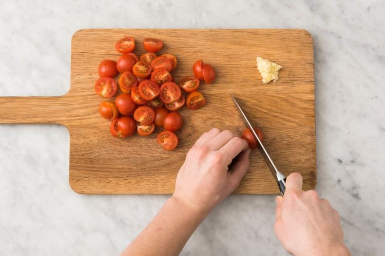 Tomaten snijden