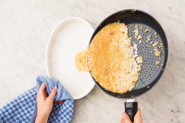 Start the risotto