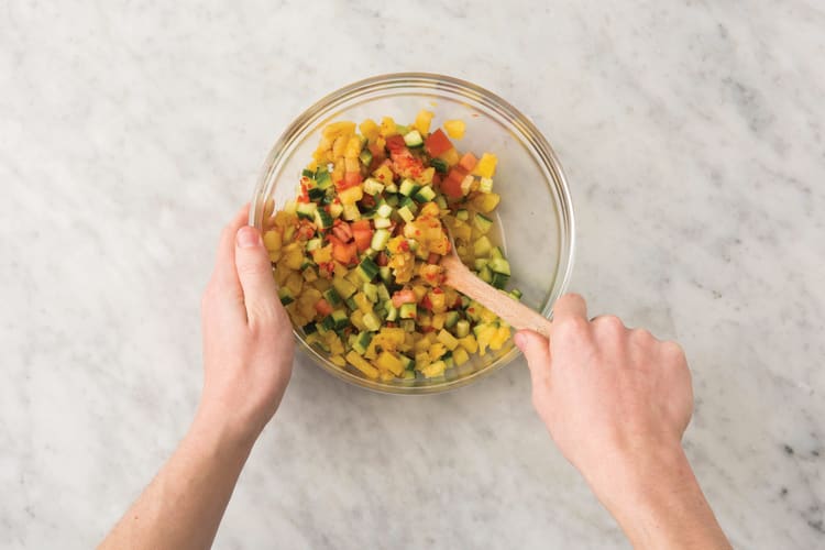 Make the pineapple salsa