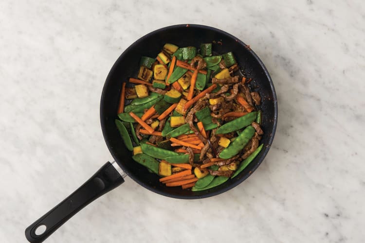 Cook the veggies