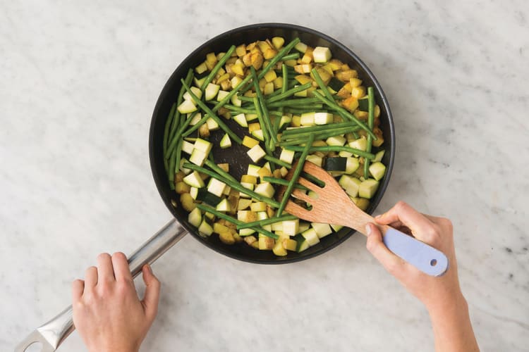 Cook the remaining veggies