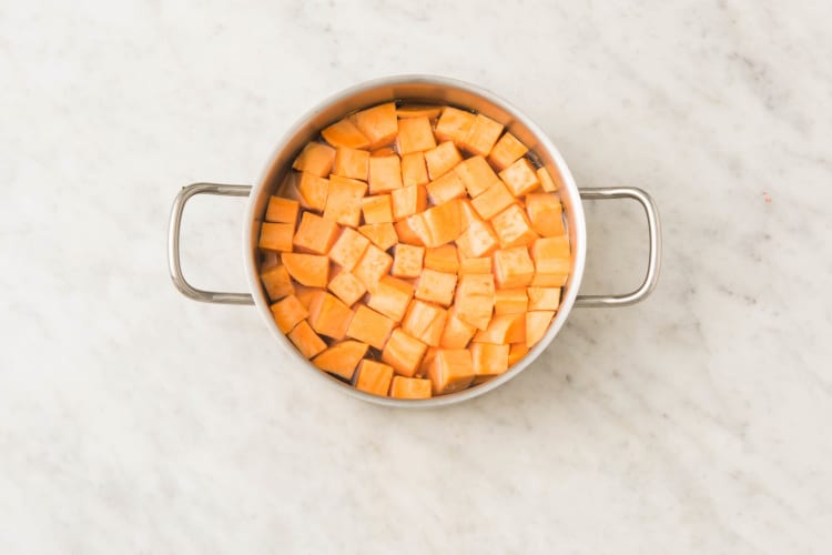 1 BOIL SWEET POTATOES