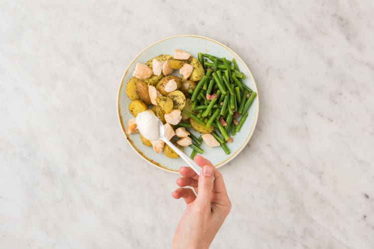 Salade maken en serveren