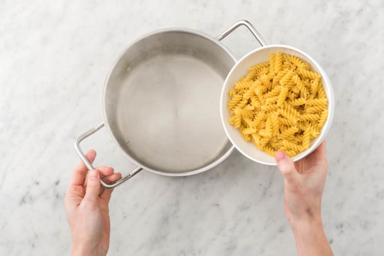 Add Tomatoes and Boil Pasta