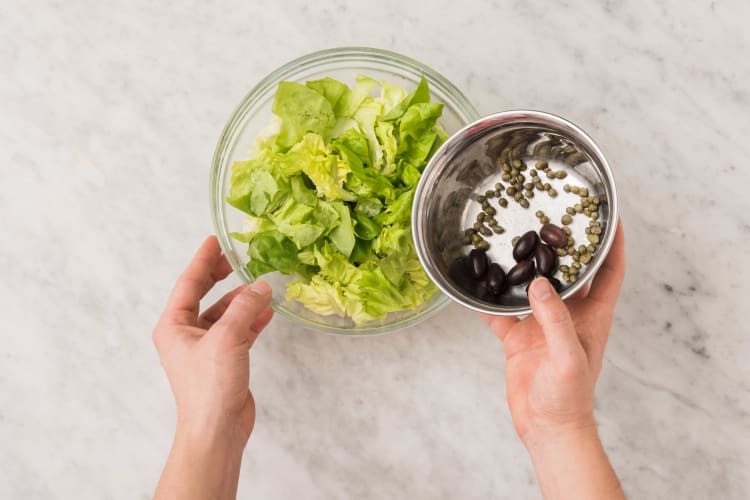 Vis bakken en salade maken