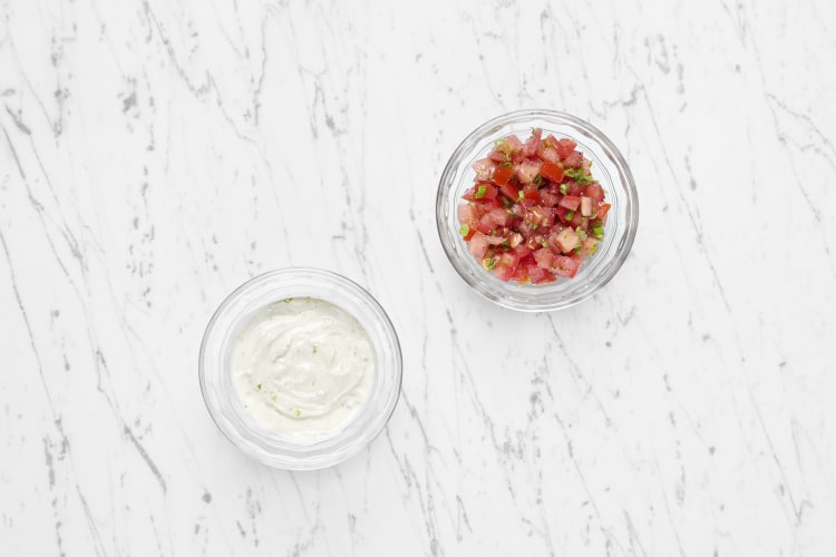 Make Salsa and Lime Crema