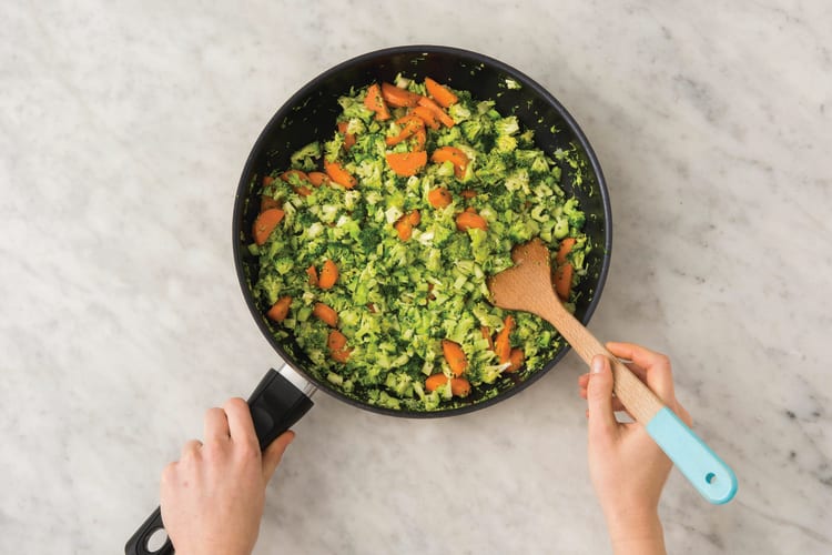 Cook the broccoli & carrot