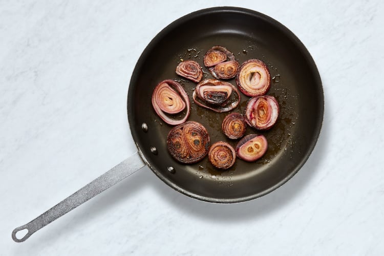 Caramelize Pineapple and Cook Onions