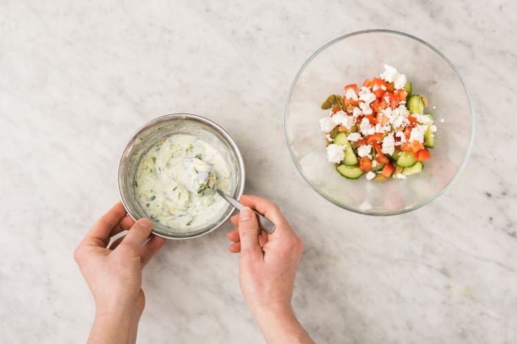 3 MAKE TZATZIKI & SALAD