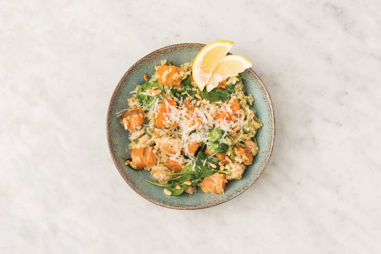 Baked Chicken & Pesto Risotto Recipe HelloFresh