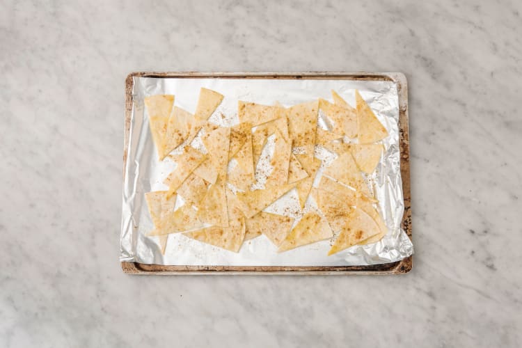 Tortillachips bakken