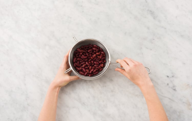 drain kidney beans