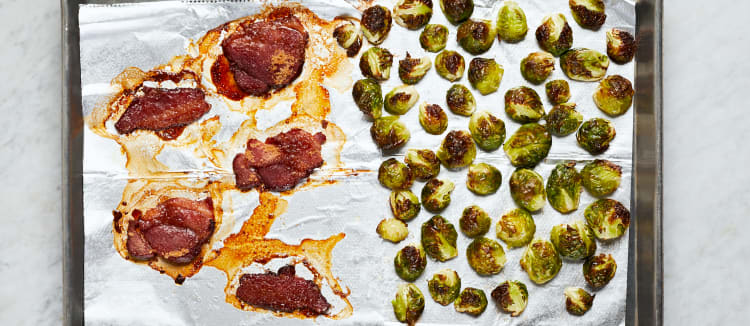 Roast Brussels and Bacon