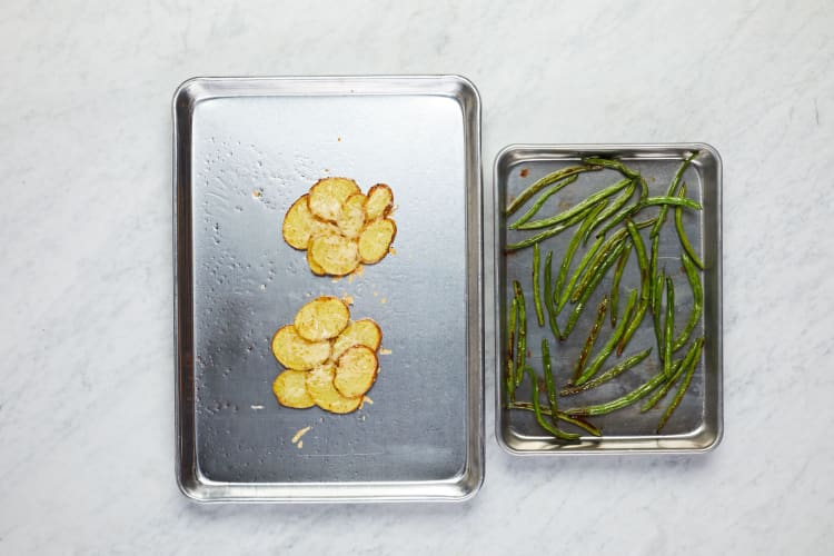 Roast Potatoes and Green Beans