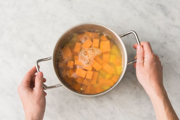Zoete aardappel koken
