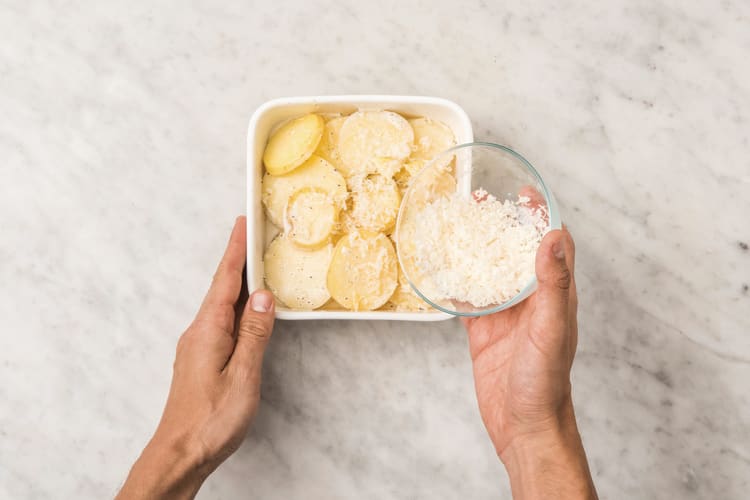 BAKE THE SCALLOPED POTATOES