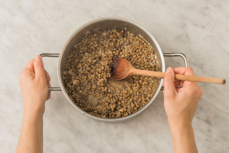 Cook the lentils