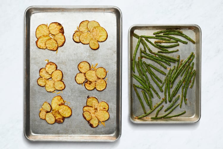 Roast Potatoes and Green Beans