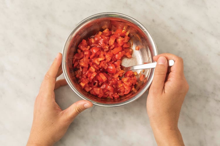 MAKE THE TOMATO SALSA