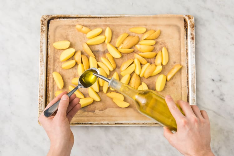 KARTOFFELSPALTEN BACKEN